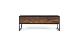 GINER Y COLOMER Table basse en bois de palissandre et manguier avec 2 tiroirs